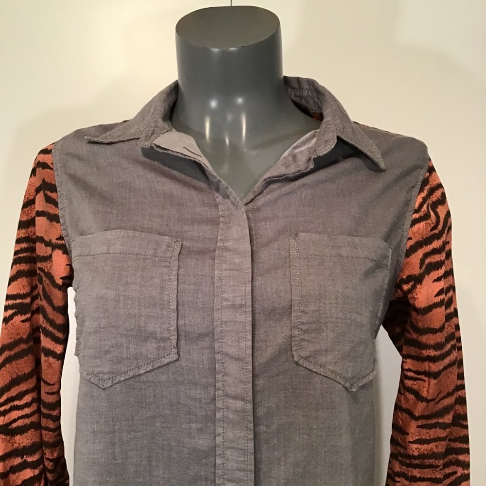 Maison Scotch La Femme Selon Marie Button Down Shirt Size 1 - Picture 2 of 13